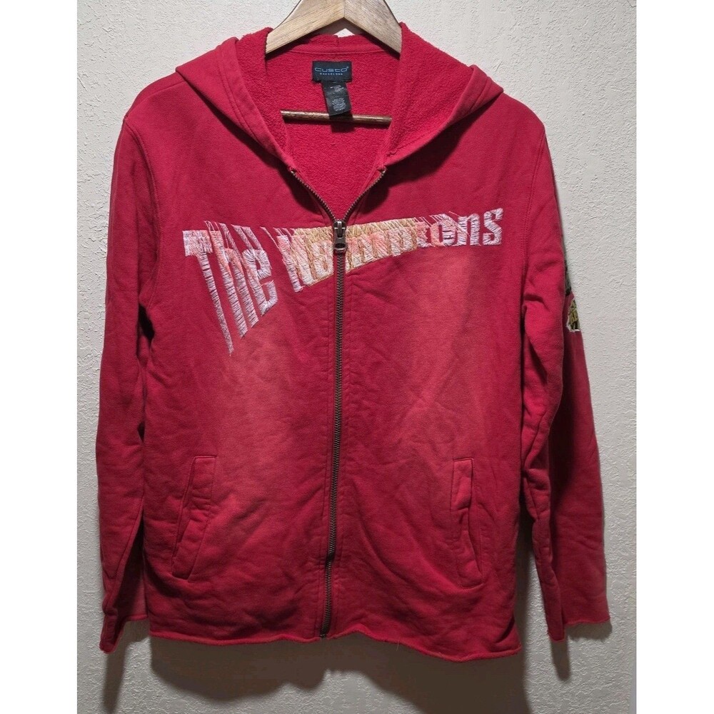 Custo Barcelona Red The Hamptons Zip Up Hoodie 2 M Y2K Boho  Streetwear Archive